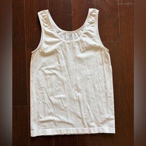 White Tank Top with Scoop Neck